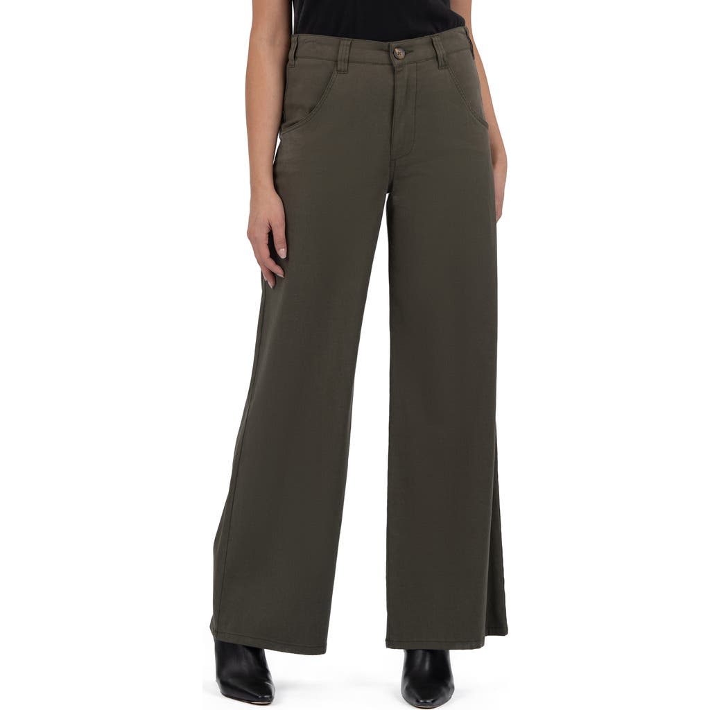 Kut From The Kloth Meg High Waist Wide Leg Pants In Black