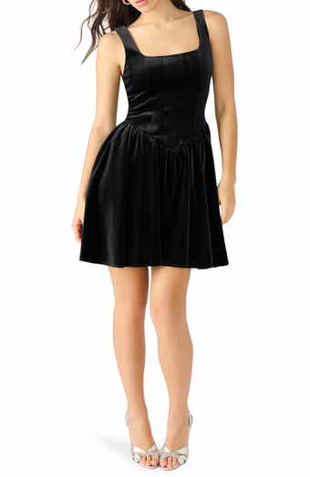 Steve Madden Ray Corset Velvet Minidress