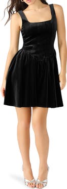 Steve Madden Ray Corset Velvet Minidress