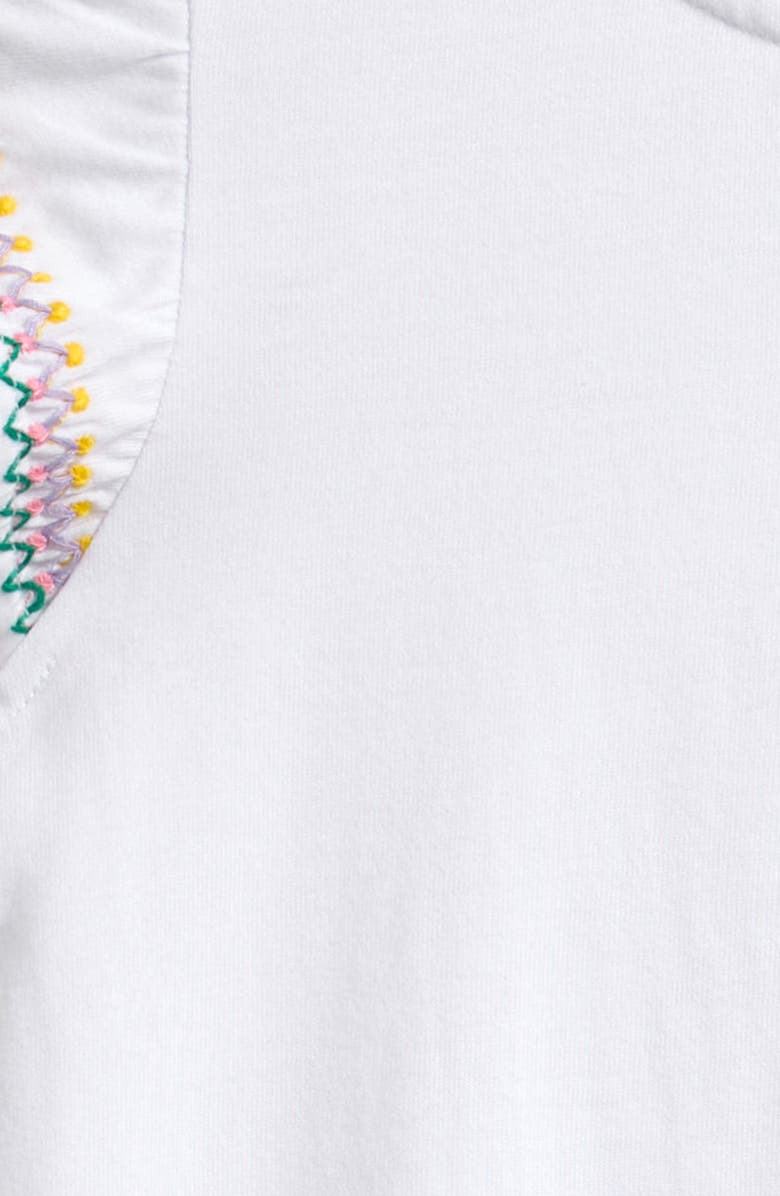 Mini Boden Kids' Pom Detail Cotton Top, Alternate, color, White
