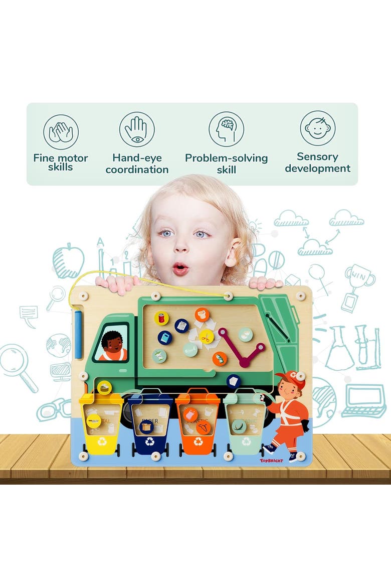 Trash Truck Magnetic Maze Toy, Montessori Toys, Alternate, color, Multicolor