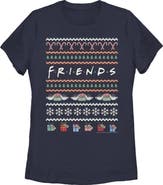 Friends Women's Friends Ugly Christmas Sweater Print Logo Graphic T-Shirt