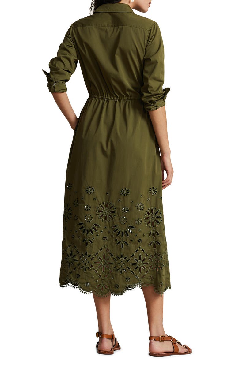 Polo Ralph Lauren Long Sleeve Cotton Twill Shirtdress, Alternate, color, 