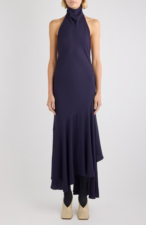 Asymmetric Halter Dress