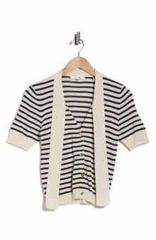 FRAME Sailor Tie Short Sleeve Cardigan