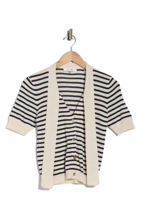 FRAME Sailor Tie Short Sleeve Cardigan