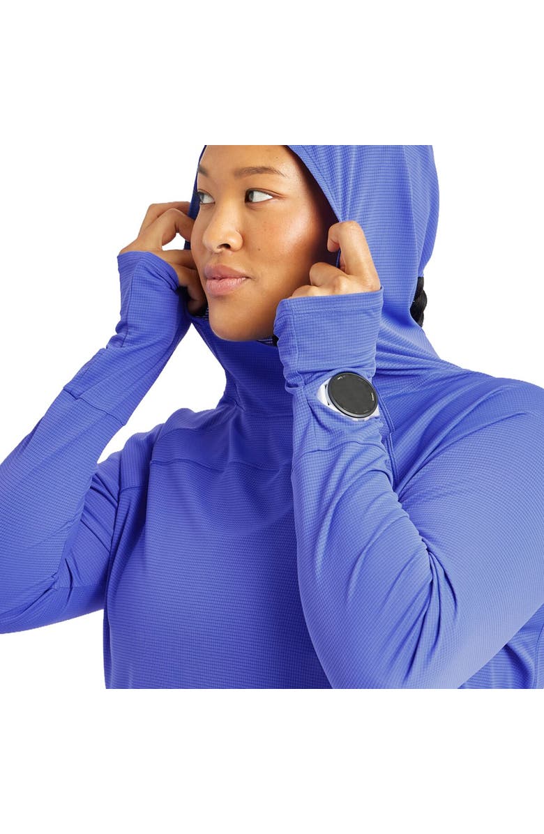 Oiselle Flyout Chill Hoodie - Women's, Alternate, color, Blue Rapids
