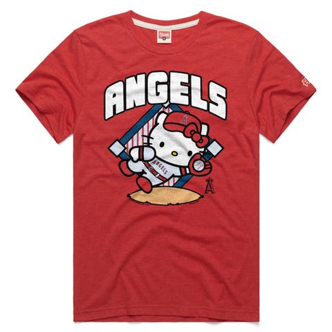 Unisex Homage  Red Los Angeles Angels Hello Kitty Tri-Blend T-Shirt