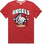 Homage Unisex Homage  Red Los Angeles Angels Hello Kitty Tri-Blend T-Shirt