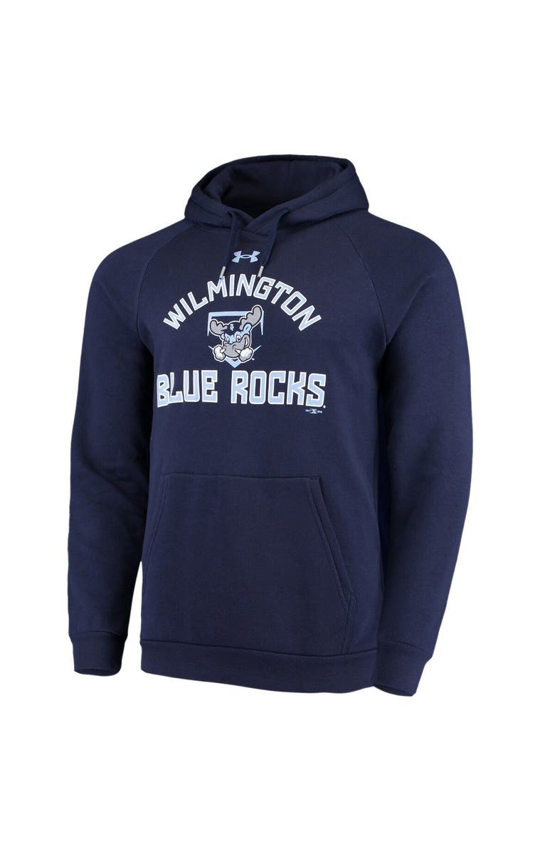 Under Armour Men's Under Armour Navy Wilmington Blue Rocks All Day Raglan Fleece Pullover Hoodie, Alternate, color, Navy