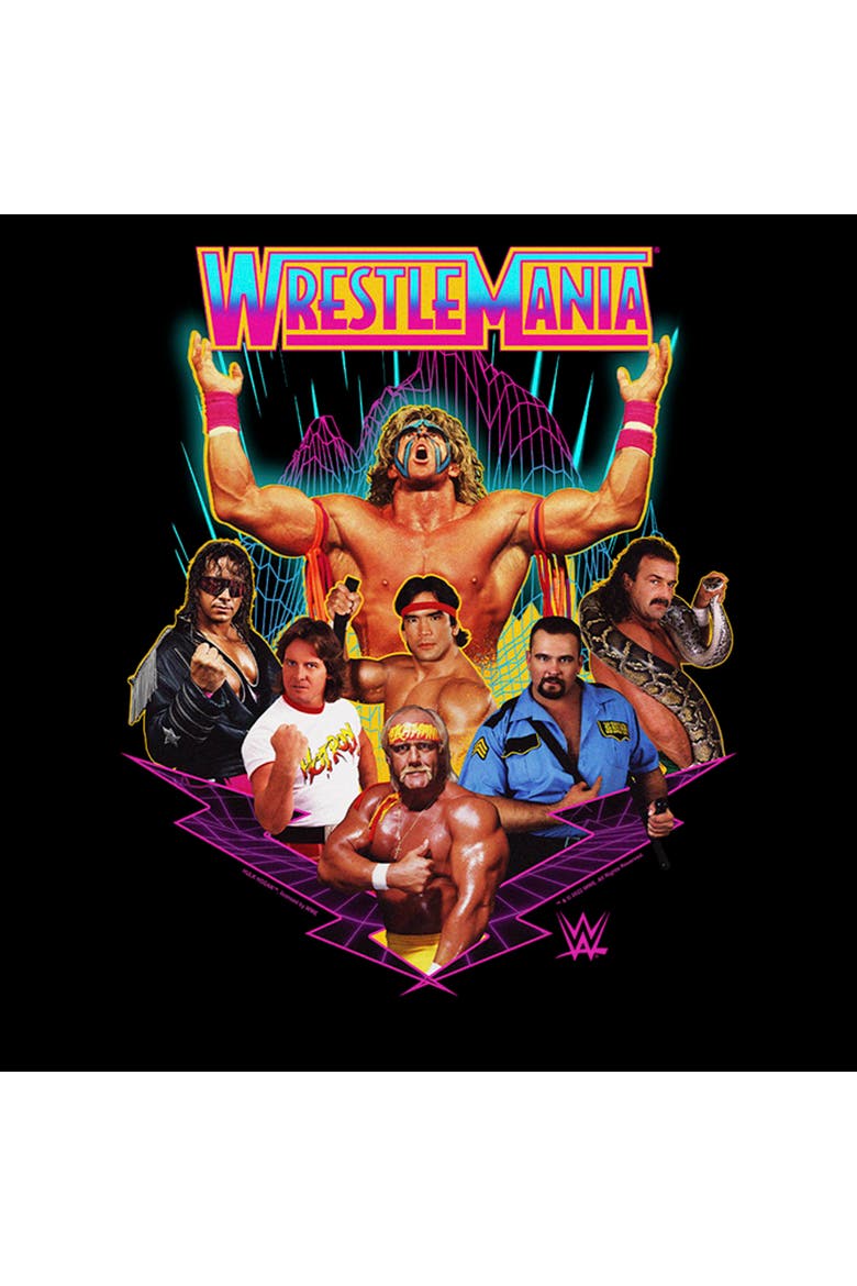 Boy's WWE Futuristic WrestleMania Team  Graphic T-Shirt, Alternate, color, Black
