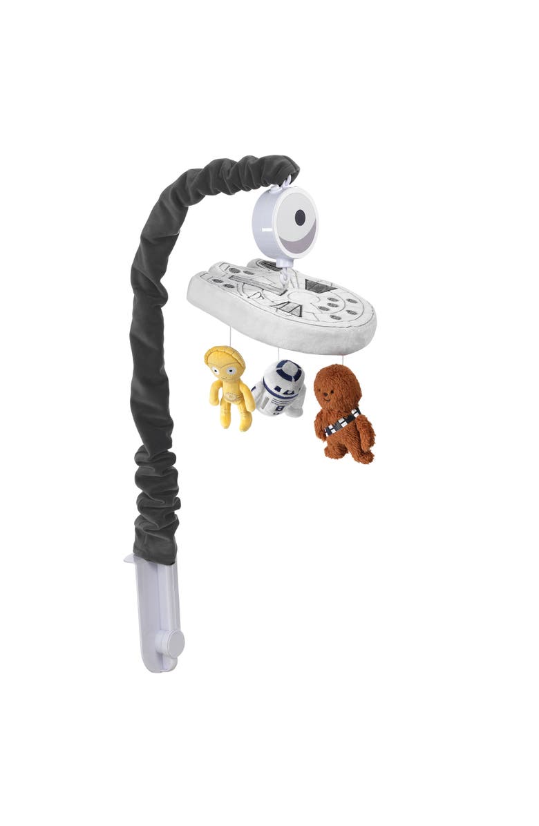 Lambs & Ivy Star Wars Signature Millennium Falcon Musical Baby Crib Mobile Toy, Alternate, color, Multicolor