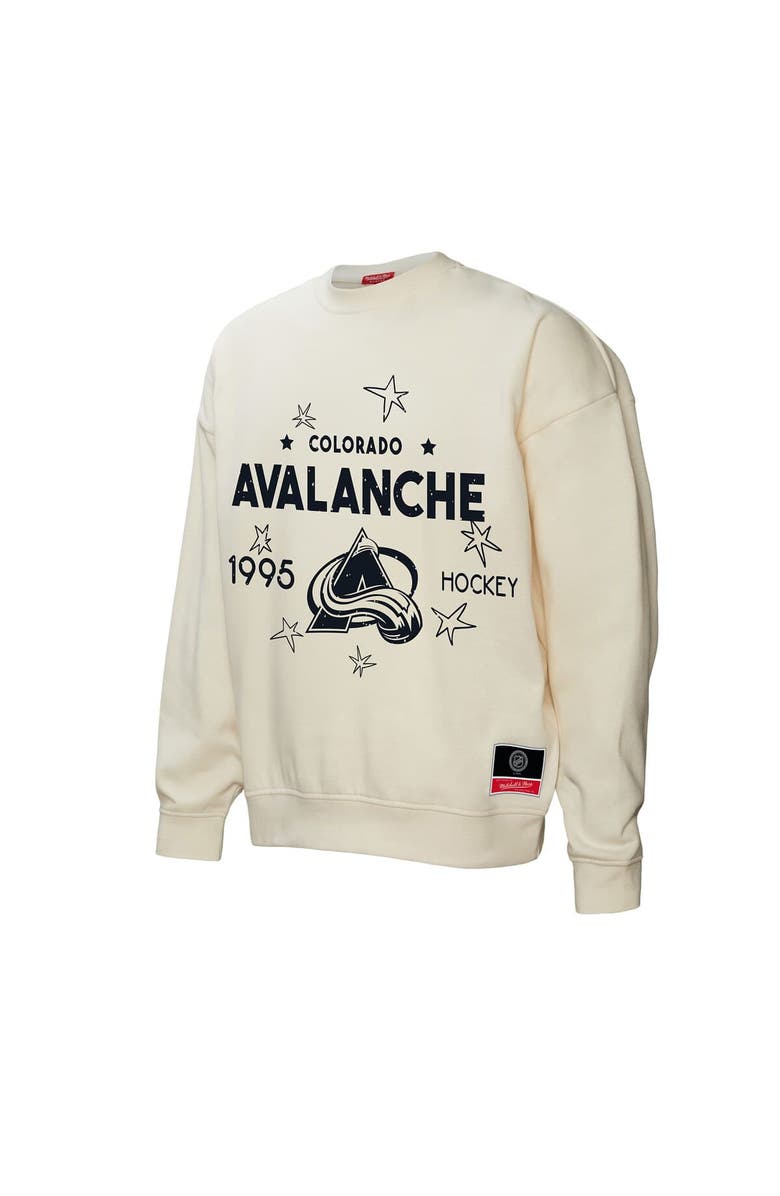 Mitchell & Ness Women's Mitchell & Ness  Cream Colorado Avalanche Logo 3.0 Pullover Sweatshirt, Alternate, color, 