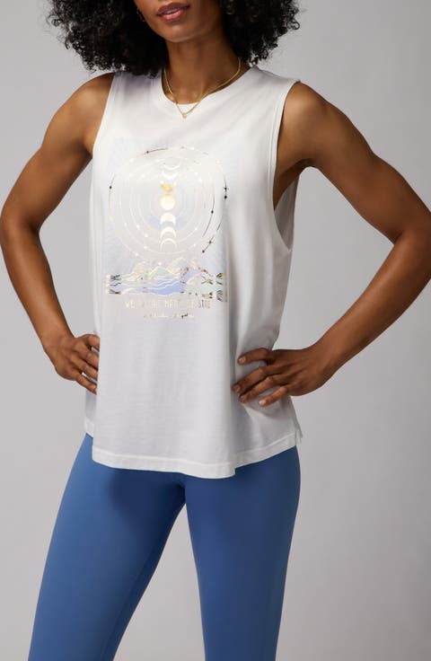 Stars Jade Cotton Blend Muscle Tank