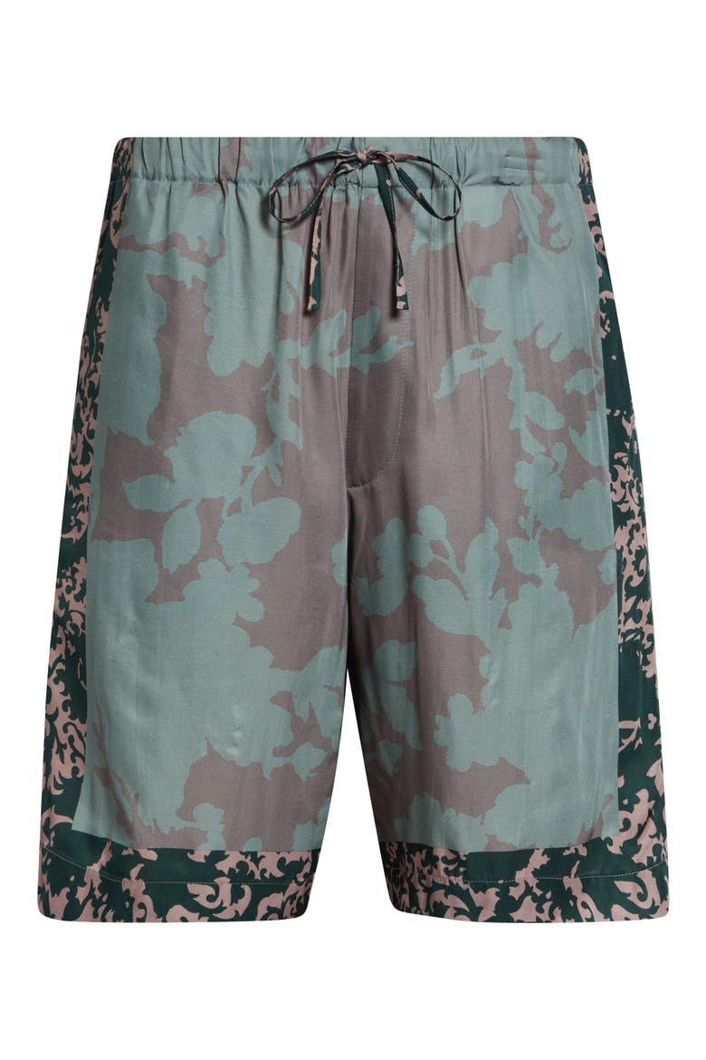 Piperi Mixed Print Drawstring Shorts, Alternate, color, PETROL