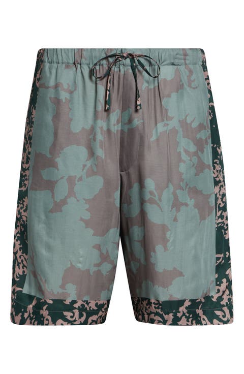 Piperi Mixed Print Drawstring Shorts