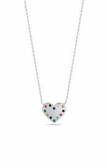 SPHERA MILANO Cubic Zirconia Heart Shape Pendant Necklace
