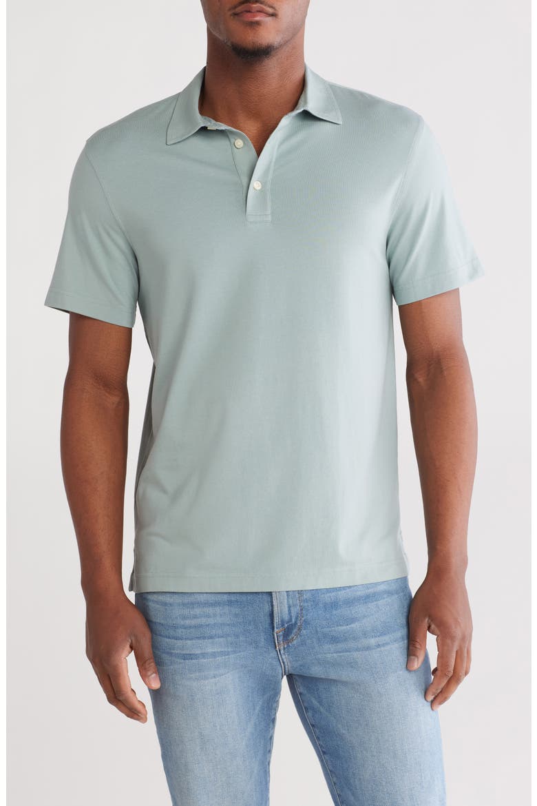 Cotton & Modal Polo, Main, color, GREY BLUE