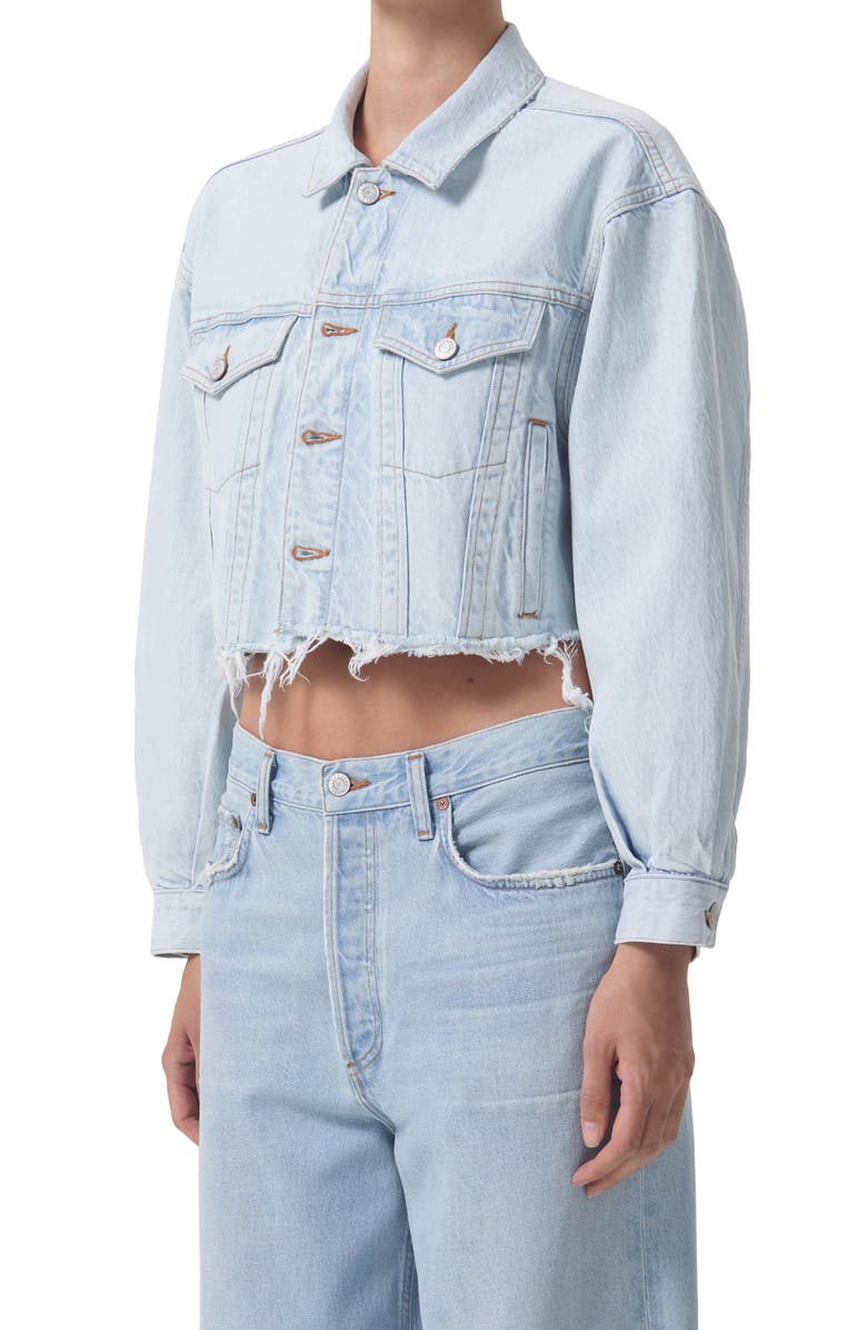 AGOLDE Charli Shrunken Crop Organic Cotton Denim Jacket, Alternate, color, 
