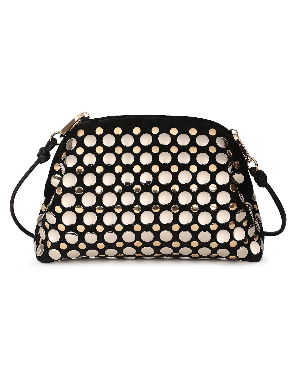 Rafe New York Aya Raffia Crochet Frame Clutch, Alternate, color, Black/ Gold