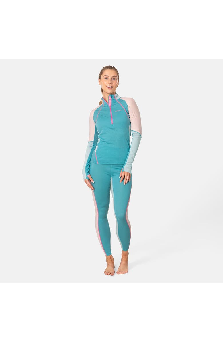 Kari Traa Alma 1/2-Zip Long-Sleeve Baselayer Shirt - Women's, Alternate, color, Blue Lagoon