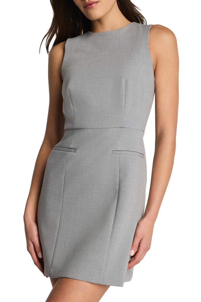 Sleeveless Sheath Minidress, Main, color, HEATHER GREY