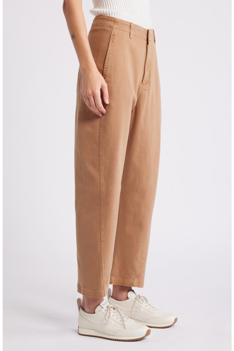 Twisted Leg Cotton Blend Pants, Alternate, color, BROWN BEAR