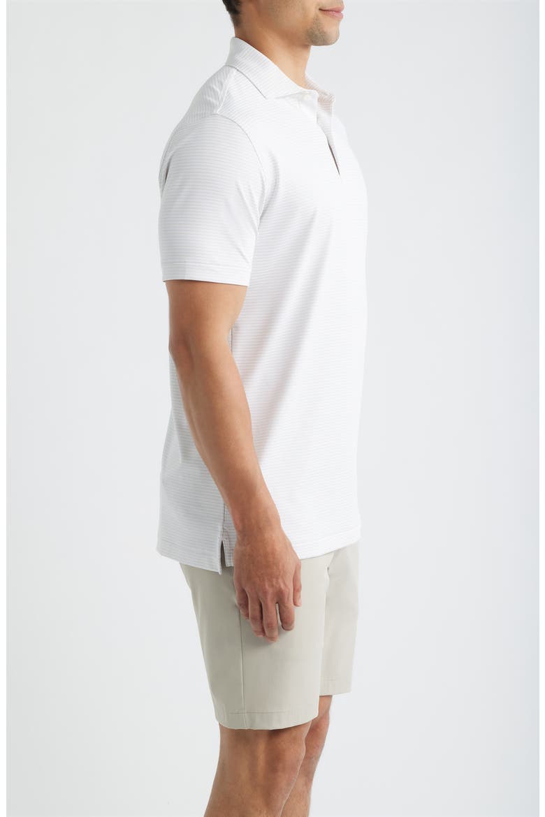 Crown Crafted Ballad Performance Polo, Alternate, color, WHITE / TRUFFLE