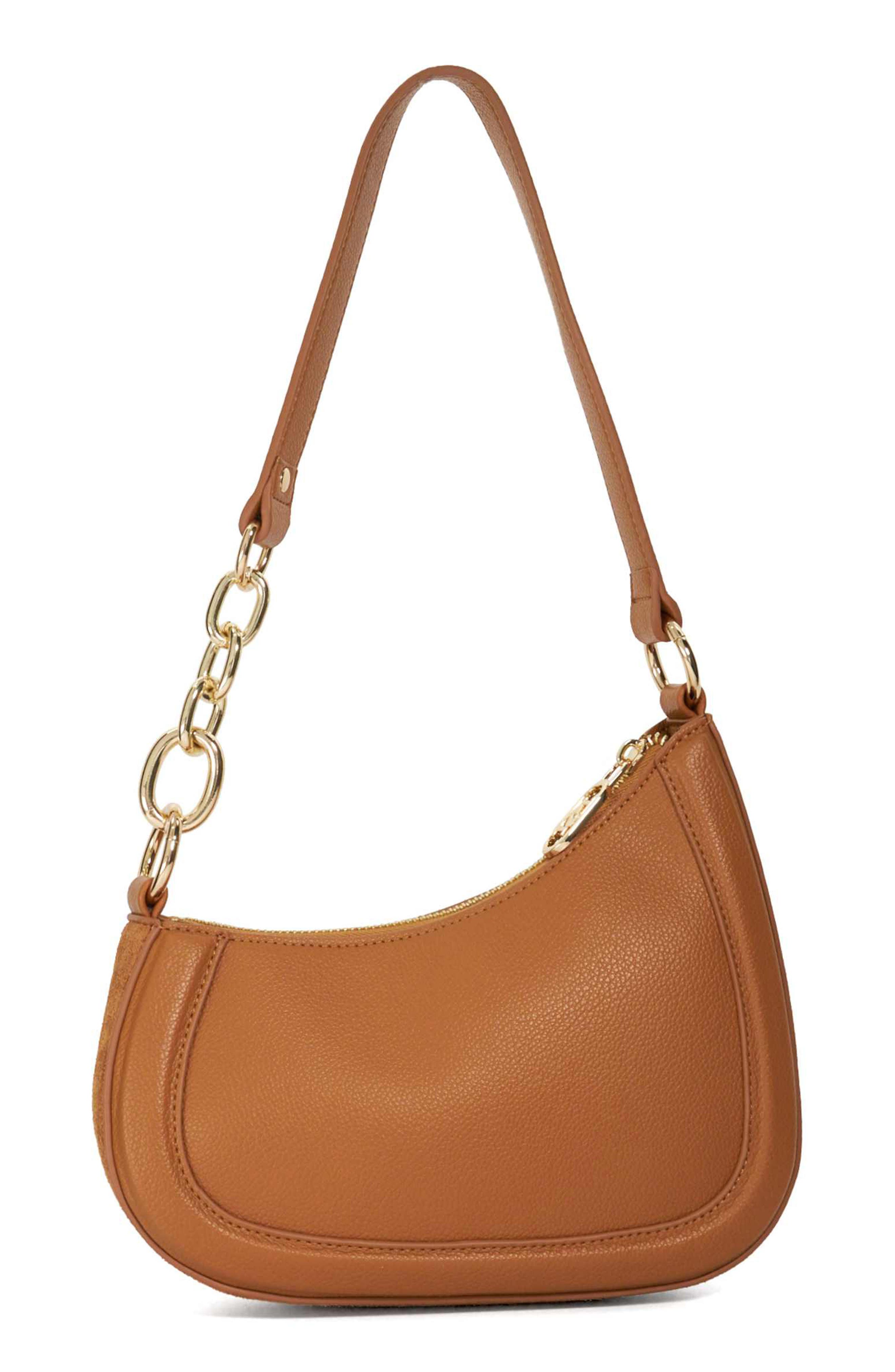 Dune London Direction Suede Shoulder Bag, Alternate, color, 