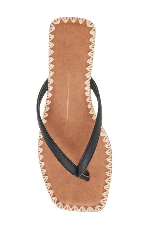 Dolce Vita Barty Flip Flop In Black Leather