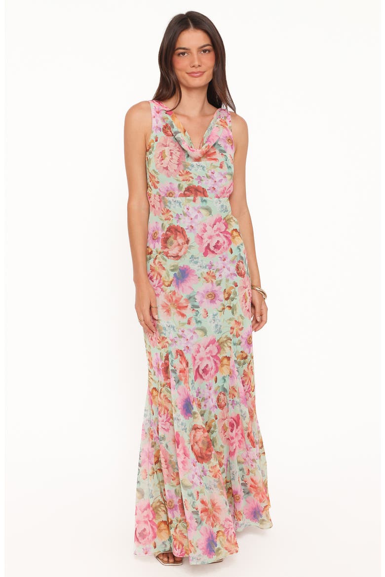 Yovana Floral Maxi Dress, Alternate, color, OPAL BLOOM