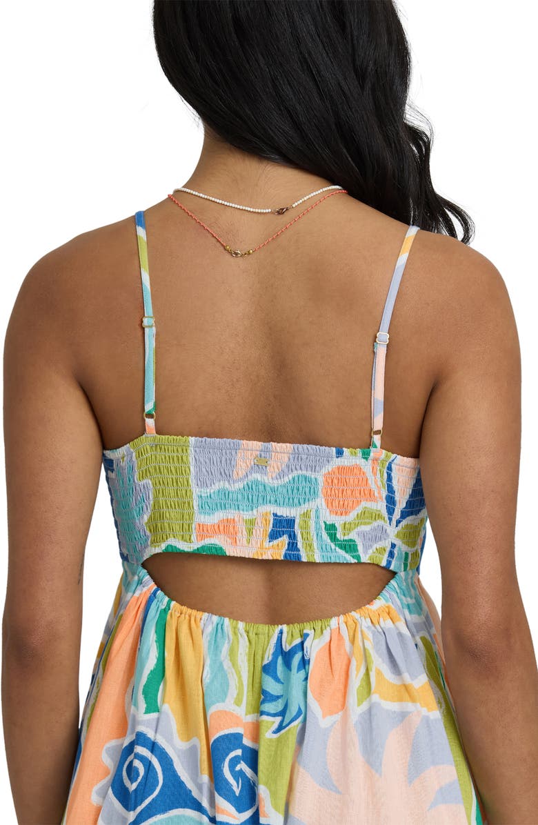 Billabong Island Life Cotton & Linen Midi Sundress, Alternate, color, 