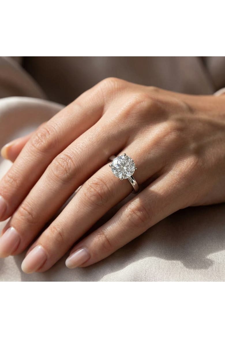 3 Ct Diamond Solitaire Lab Grown Engagement Ring in 14k Gold, Alternate, color, 14k White Gold