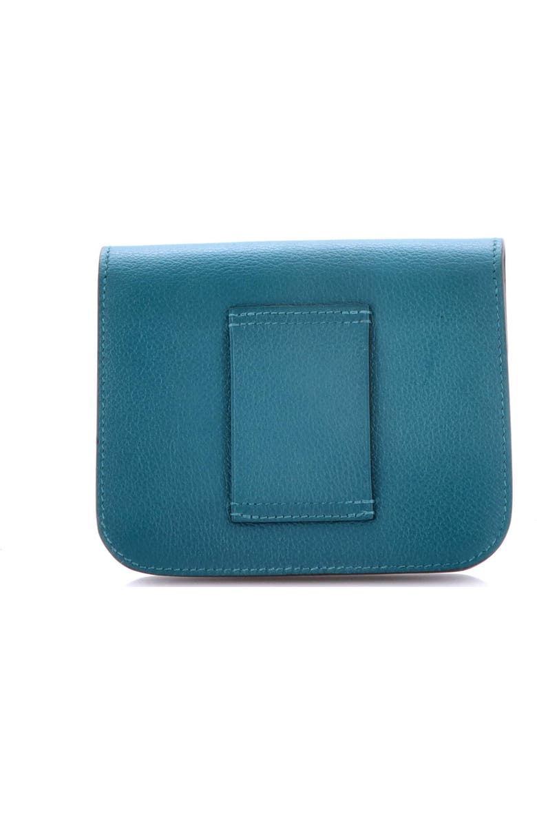 Pre-Owned Hermes Constance Slim Wallet Evercolor, Alternate, color, Vert Bosphore