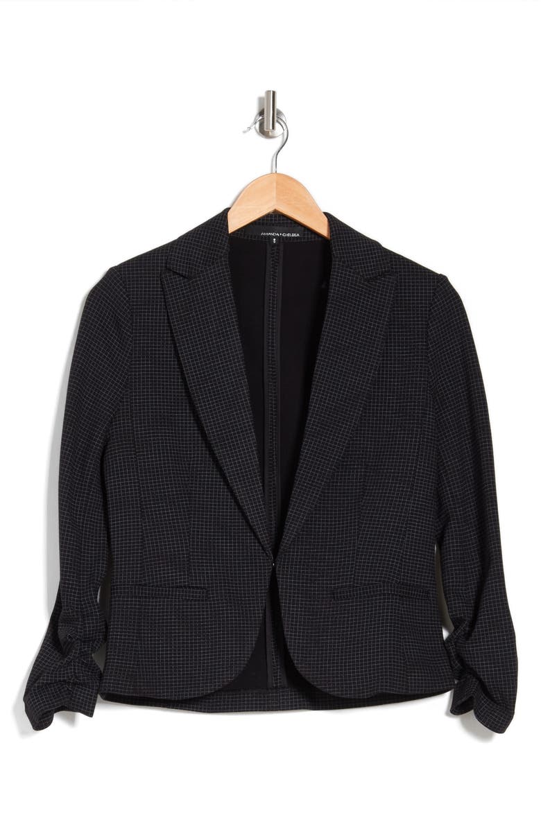 Amanda & Chelsea Peak Lapel Scrunch Sleeve Blazer, Alternate, color, 
