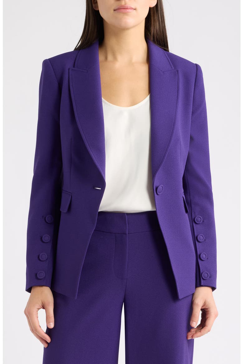 One Button Blazer, Alternate, color, REGAL PURPLE