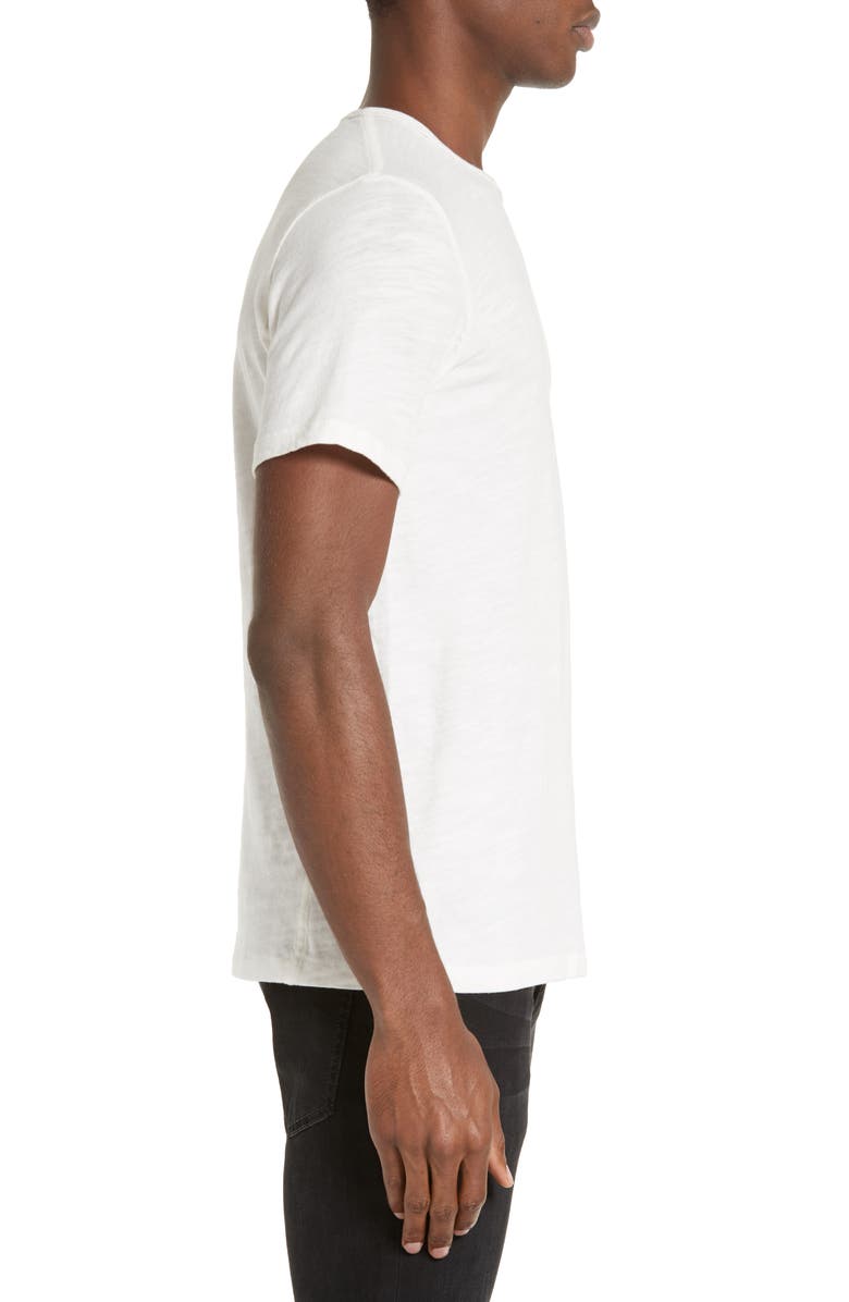 rag & bone Slim Fit Slubbed Cotton T-Shirt, Alternate, color, White