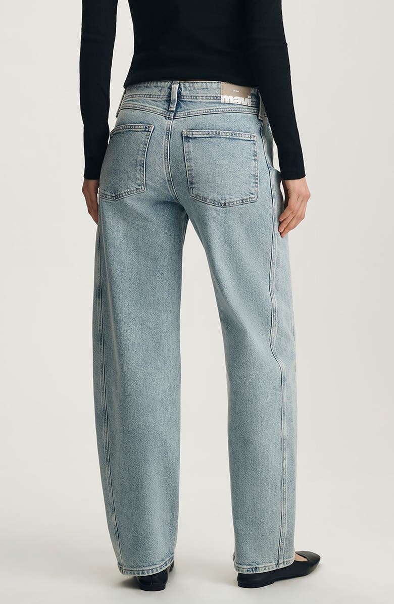 Mavi Jeans Nica Twist Seam High Waist Barrel Jeans, Alternate, color,