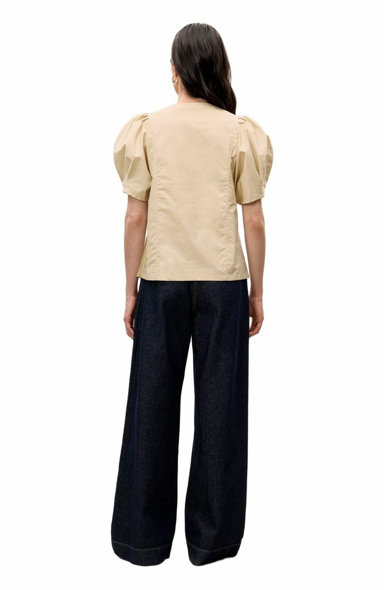 Rebecca Taylor Raquel Twill Shirt, Alternate, color, Latte