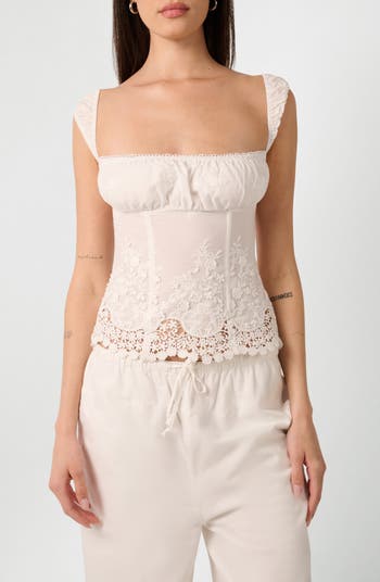 Wide Strap Ruched Cup Corset