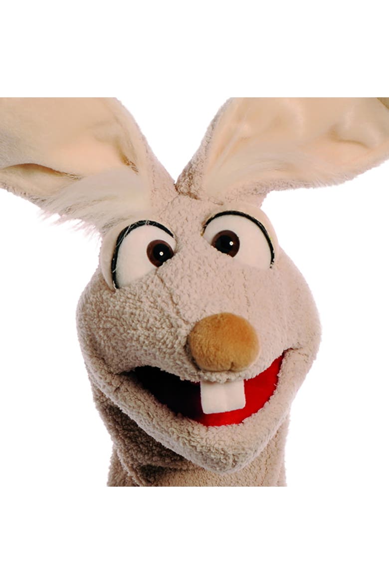 Fred The Rabbit 17 Inch Plush Hand Puppet, Handmade, Alternate, color, Brown