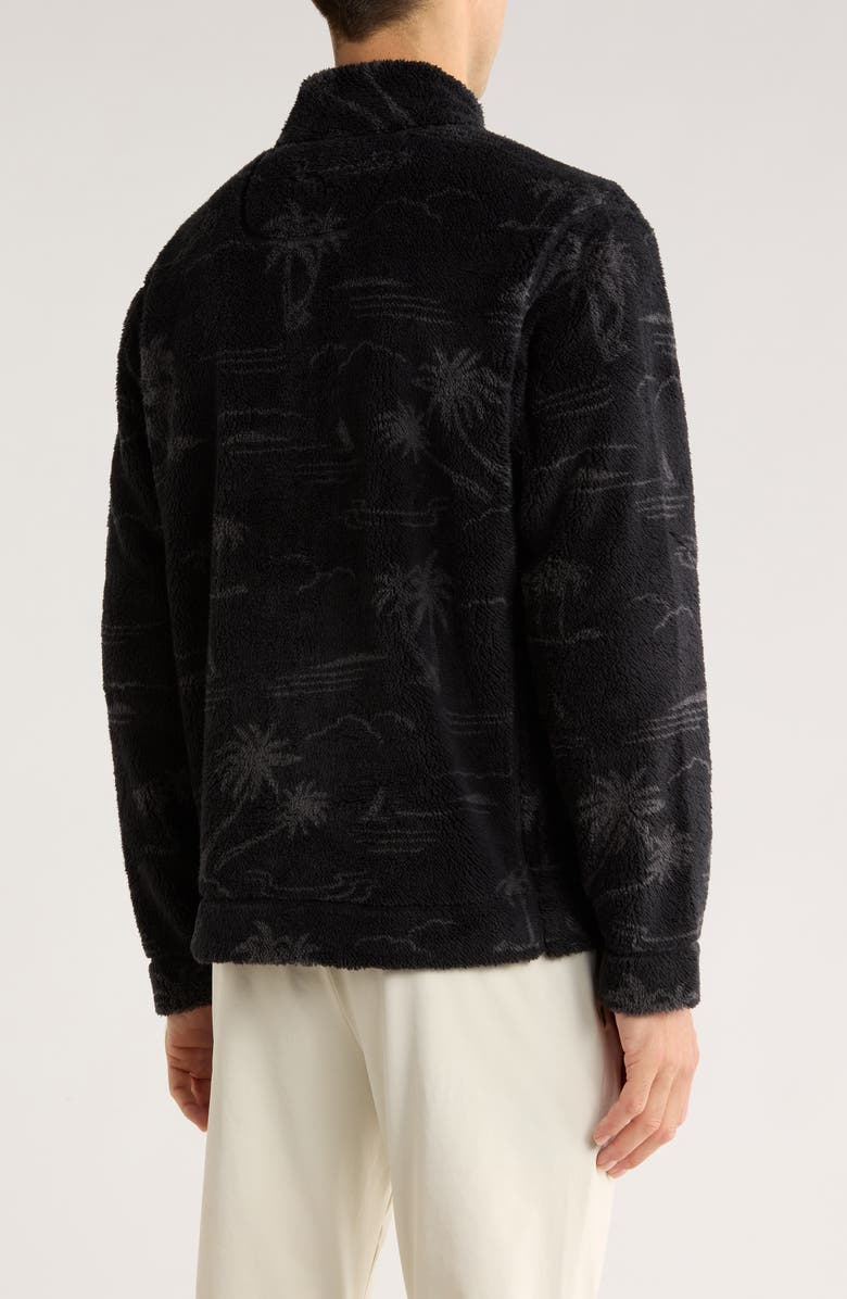 Tommy Bahama Twilight Shore Faux Fur Zip-Up Jacket, Alternate, color, Black