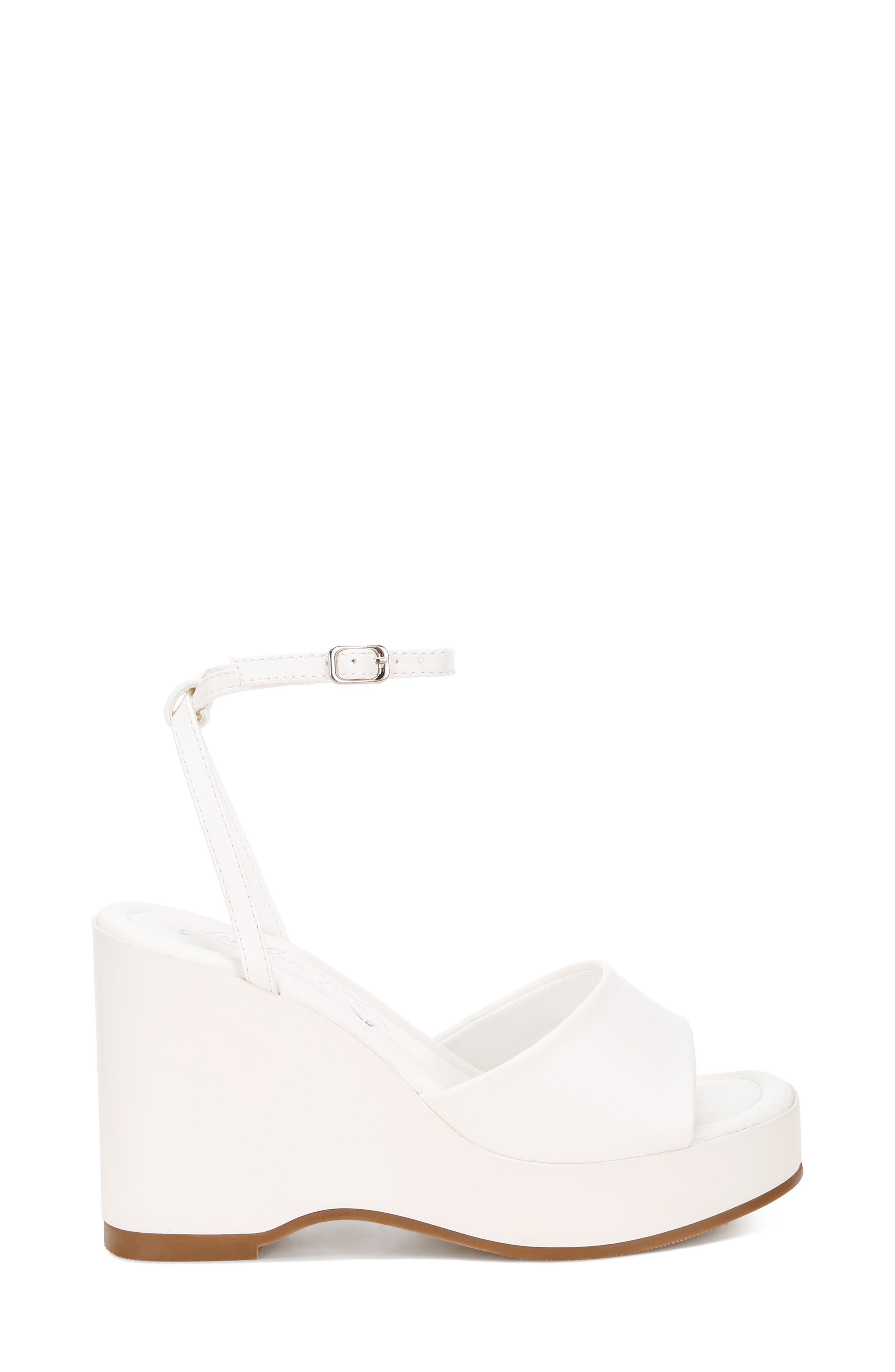 Sangria Platform Wedge Sandal, Alternate, color, WHITE