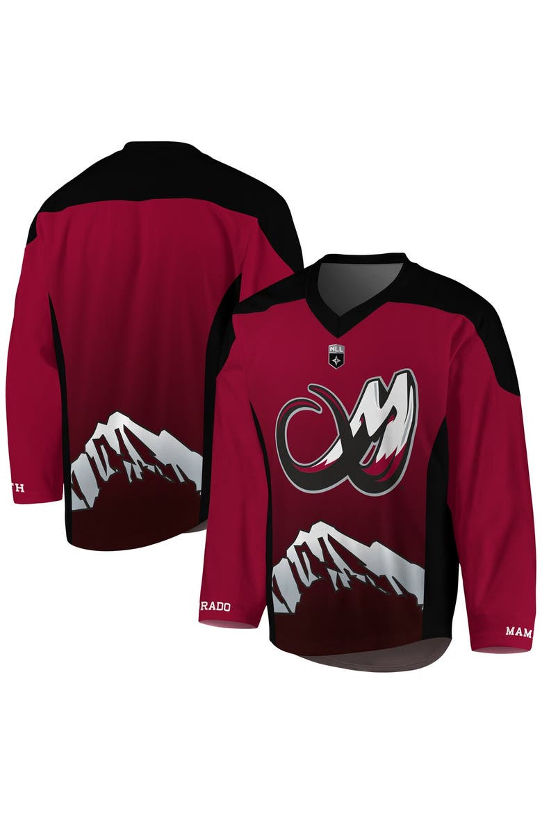 Men's Maroon/Black Colorado Mammoth Replica Jersey, Main, color, Maroon