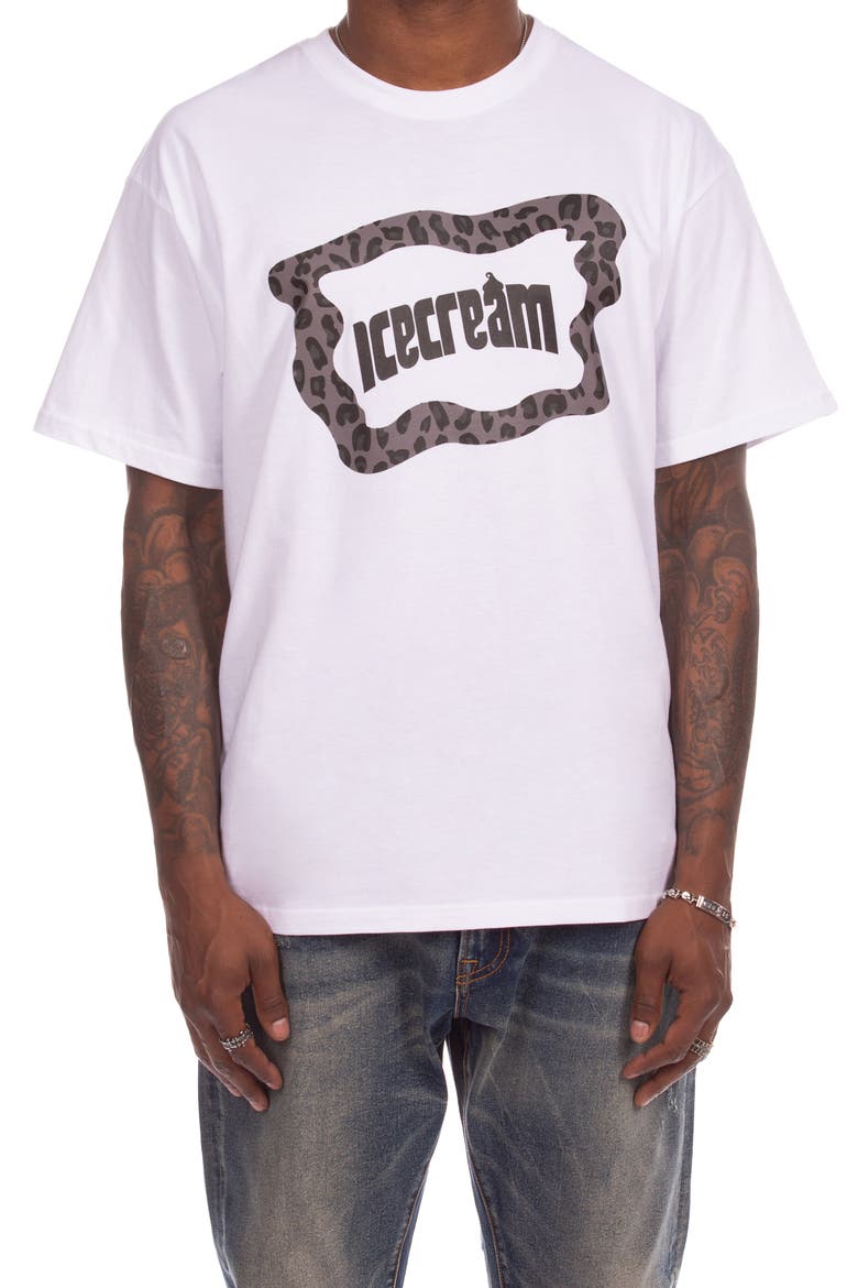Leo Cotton Graphic T-Shirt, Main, color, WHITE