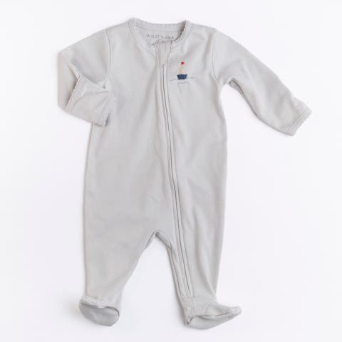 Pima Embroidered Footie