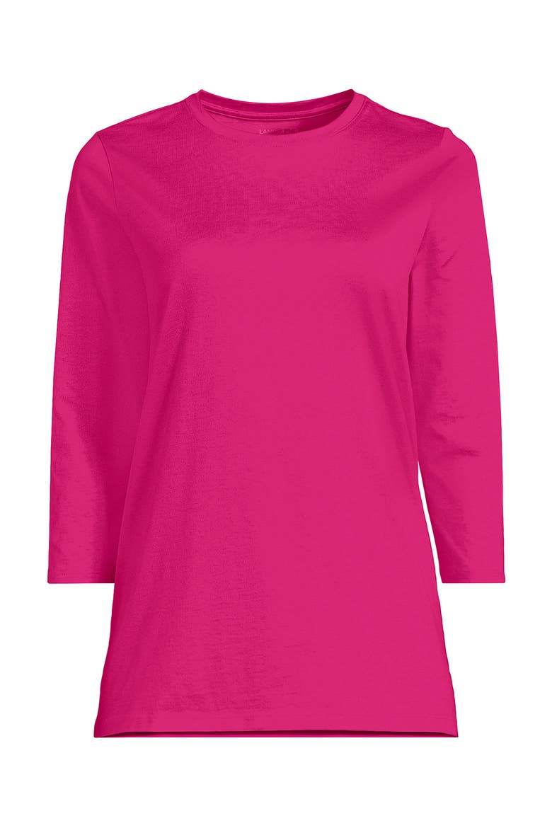 Cotton Supima Tunic, Alternate, color, Cherry Fuchsia