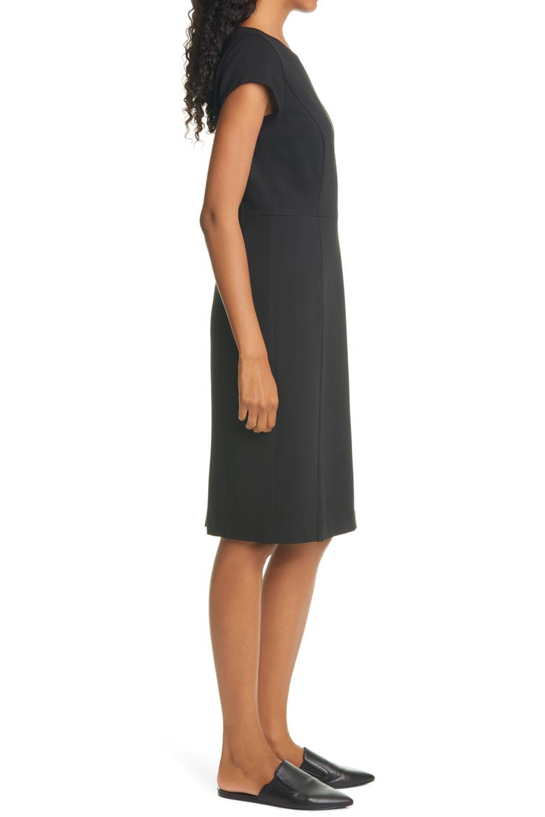 Sheath Work Dress, Alternate, color, BLACK