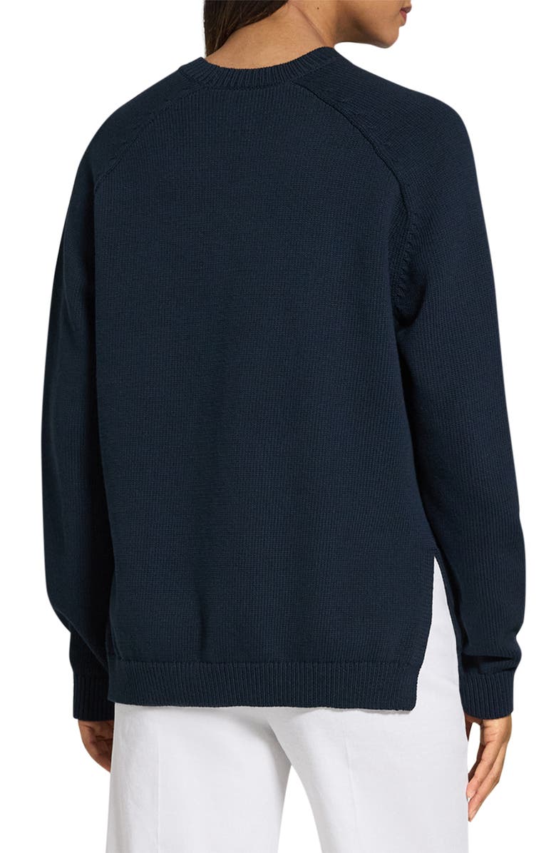 Theory Relaxed Crewneck Sweater, Alternate, color, Navy