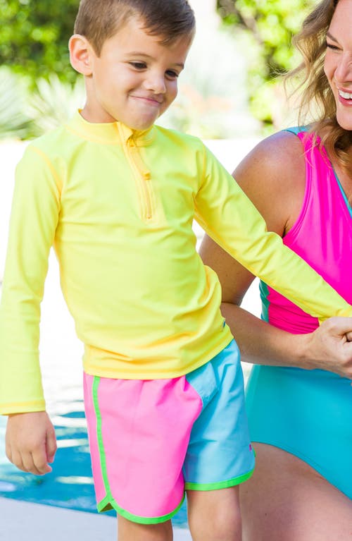 Ruggedbutts Long Sleeve Two-piece Rashguard Swimsuit In Multi